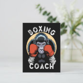 Gorilla Boxing Coach - sporttrainer Briefkaart (Staand voorkant)