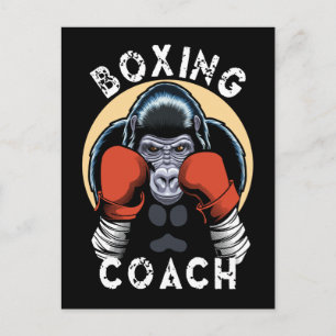 Gorilla Boxing Coach - sporttrainer Briefkaart