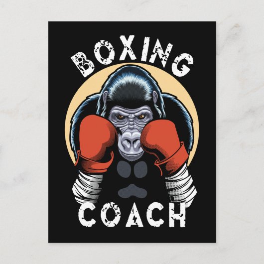 Gorilla Boxing Coach - sporttrainer Briefkaart (Voorkant)