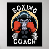 Gorilla Boxing Coach - sporttrainer Poster (Voorkant)