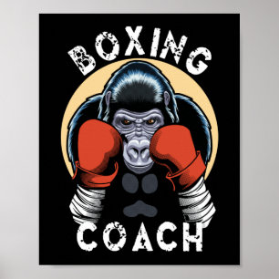 Gorilla Boxing Coach - sporttrainer Poster