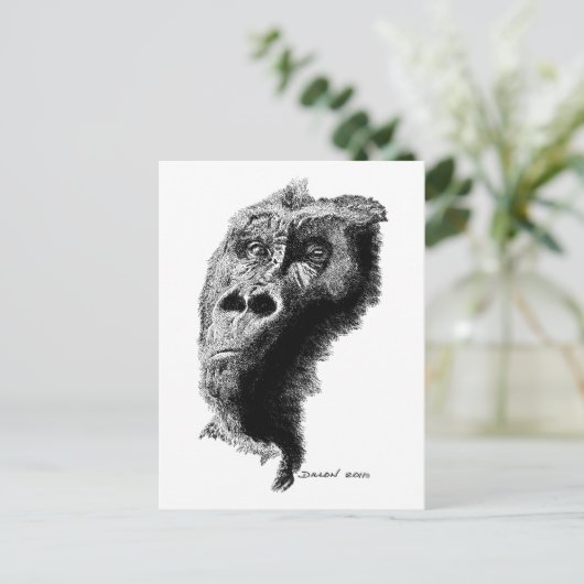 Gorilla Briefkaart (Staand voorkant)