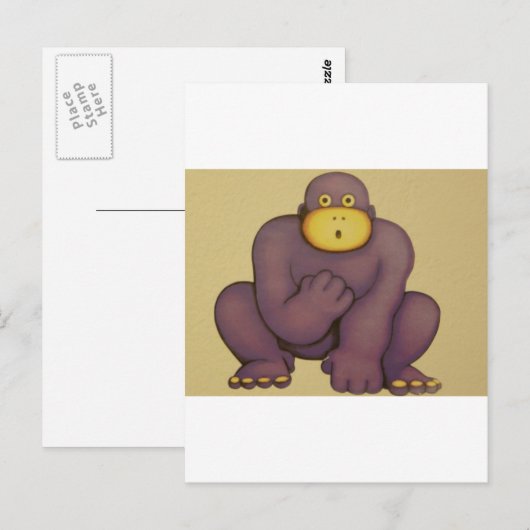 gorilla briefkaart (Voorkant / Achterkant)