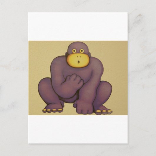 gorilla briefkaart (Voorkant)