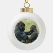 Gorilla Brother's Forever Keramische Bal Ornament (Voorkant)