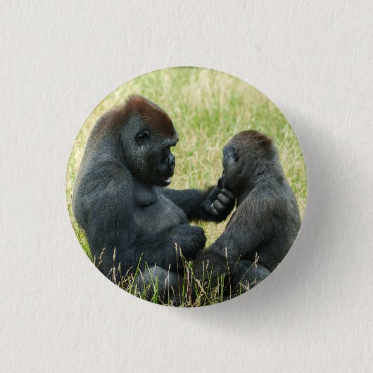 Gorilla Brother's Forever Ronde Button 3,2 Cm (Voorkant)