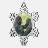 Gorilla Brother's Forever Tin Sneeuwvlok Ornament (Rechts)