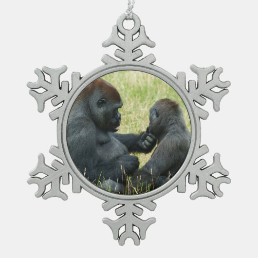 Gorilla Brother's Forever Tin Sneeuwvlok Ornament (Voorkant)