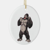 Gorilla Brullende Aap Aap Keramisch Ornament (Rechts)