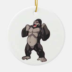 Gorilla Brullende Aap Aap Keramisch Ornament