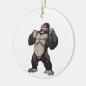 Gorilla Brullende Aap Aap Keramisch Ornament (Links)