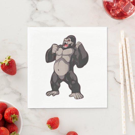 Gorilla Brullende Aap Aap Servet (Insitu)