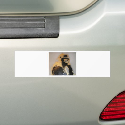 Gorilla Bumpersticker (Op auto)
