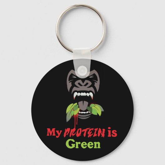 Gorilla Button Key Ring Sleutelhanger (Voorkant)