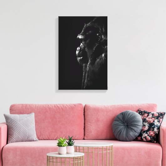 Gorilla Canvas Afdruk (Insitu (Woonkamer))