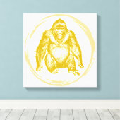 gorilla canvas afdruk (Insitu (Houten vloer))