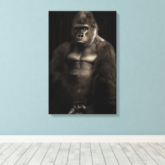 Gorilla Canvas Afdruk (Insitu (Houten vloer))