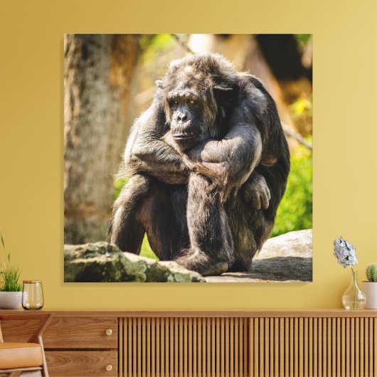Gorilla Canvas Afdruk (Insitu (Woonkamer))
