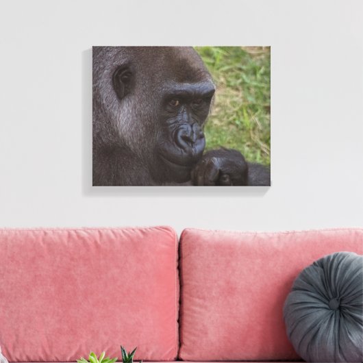 Gorilla Canvas Afdruk (Insitu (Woonkamer))