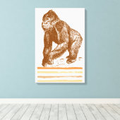 Gorilla Canvas Afdruk (Insitu (Houten vloer))