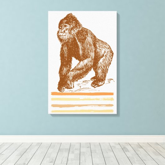 Gorilla Canvas Afdruk (Insitu (Houten vloer))