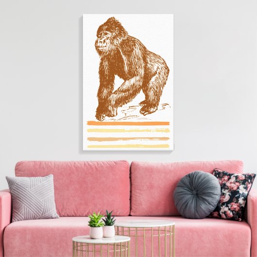 Gorilla Canvas Afdruk (Insitu (Woonkamer))