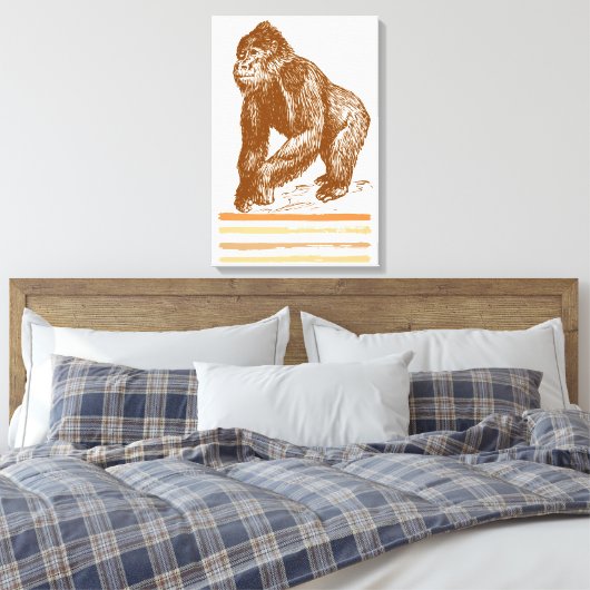 Gorilla Canvas Afdruk (Insitu (Slaapkamer))