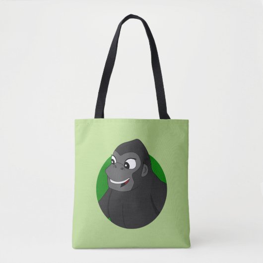 Gorilla Cartoon Canvas tas (Voorkant)