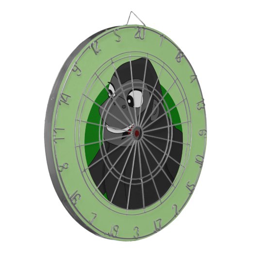 Gorilla Cartoon Dartboard With Darts Dartbord (Voorkant Links)