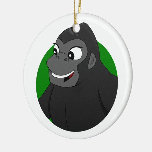 Gorilla Cartoon Keramisch Ornament (Links)