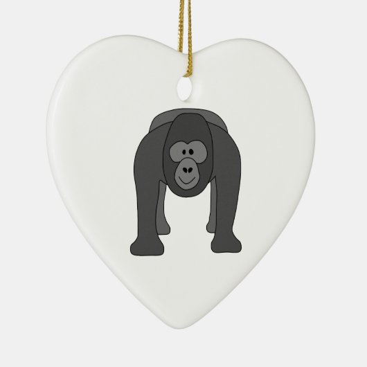 Gorilla Cartoon Keramisch Ornament (Rechts)