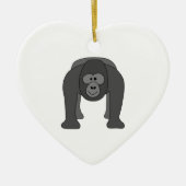 Gorilla Cartoon Keramisch Ornament (Voorkant)