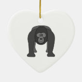 Gorilla Cartoon Keramisch Ornament (Achterkant)