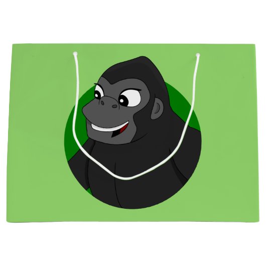 Gorilla Cartoon Large Gift Bag Groot Cadeauzakje (Voorkant)