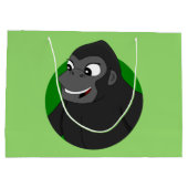 Gorilla Cartoon Large Gift Bag Groot Cadeauzakje (Achterkant)