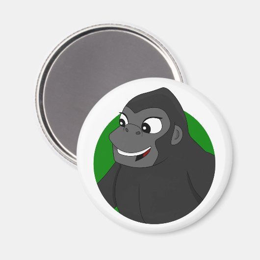 Gorilla Cartoon Magnet (Voorkant / Achterkant)