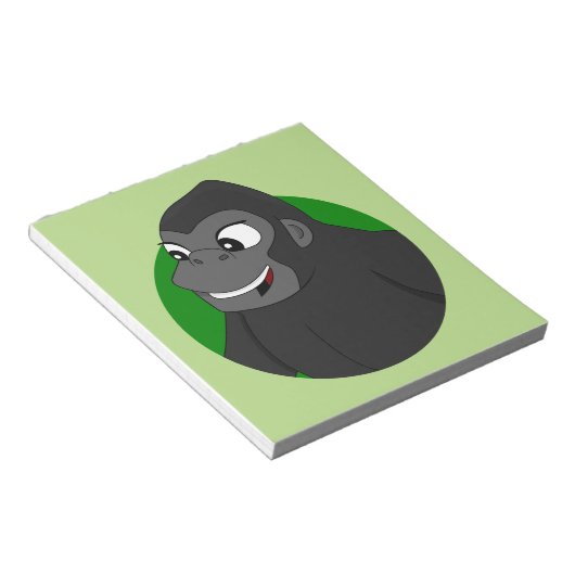 Gorilla Cartoon-notebookscherm Notitieblok (Schuin)