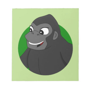 Gorilla Cartoon-notebookscherm Notitieblok