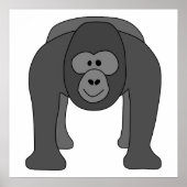 Gorilla Cartoon Poster (Voorkant)