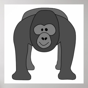 Gorilla Cartoon Poster