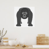 Gorilla Cartoon Poster (Keuken)
