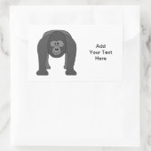 Gorilla Cartoon Rechthoekige Sticker (Tas)
