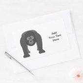 Gorilla Cartoon Rechthoekige Sticker (Envelop)
