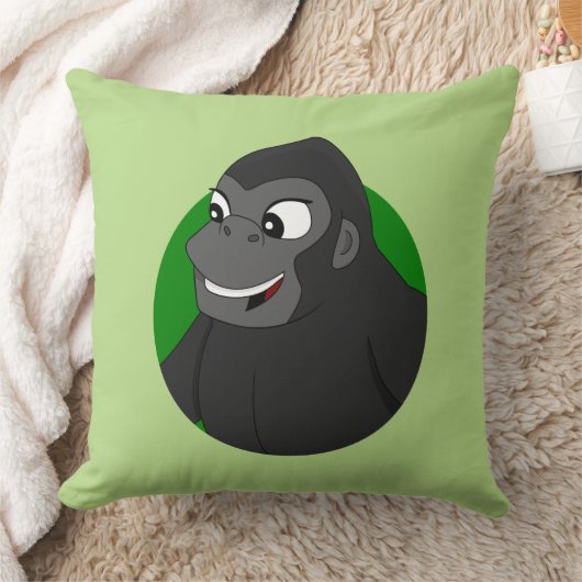 Gorilla Cartoon Sierkussen (Deken)