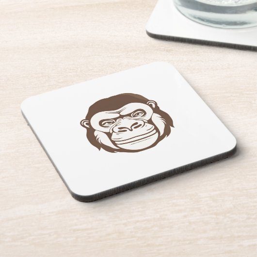 Gorilla Cartoon Tekening Bier Onderzetter (Linkerzijde)