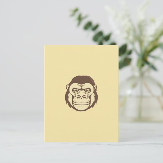 Gorilla Cartoon Tekening Briefkaart (Staand voorkant)