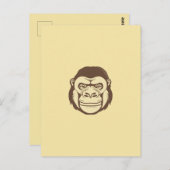 Gorilla Cartoon Tekening Briefkaart (Voorkant / Achterkant)