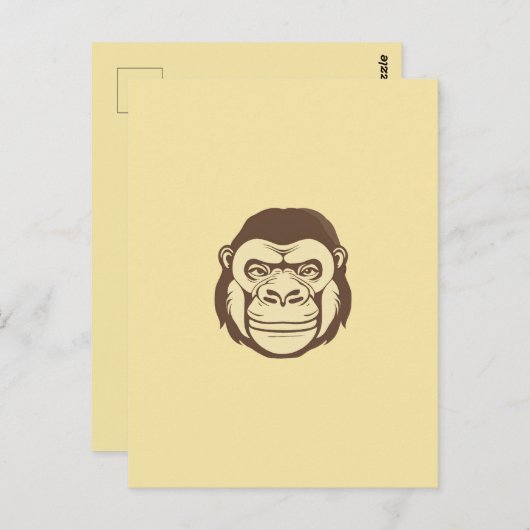 Gorilla Cartoon Tekening Briefkaart (Voorkant / Achterkant)