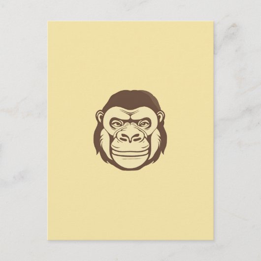 Gorilla Cartoon Tekening Briefkaart (Voorkant)