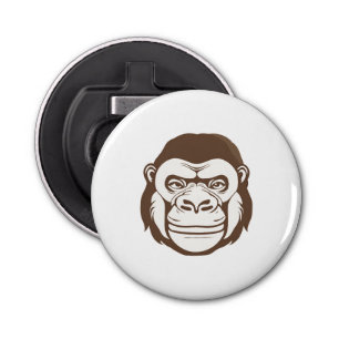 Gorilla Cartoon Tekening Button Flesopener